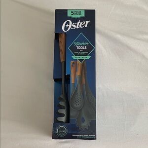 Oster 5-Piece Kitchen Tool Set - Black and Brown